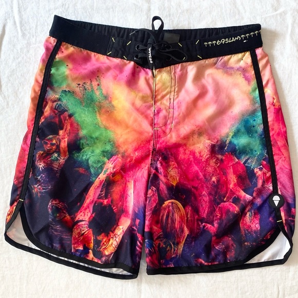 69 SLAM Men’s Graphic Print Board Shorts - Picture 4 of 9
